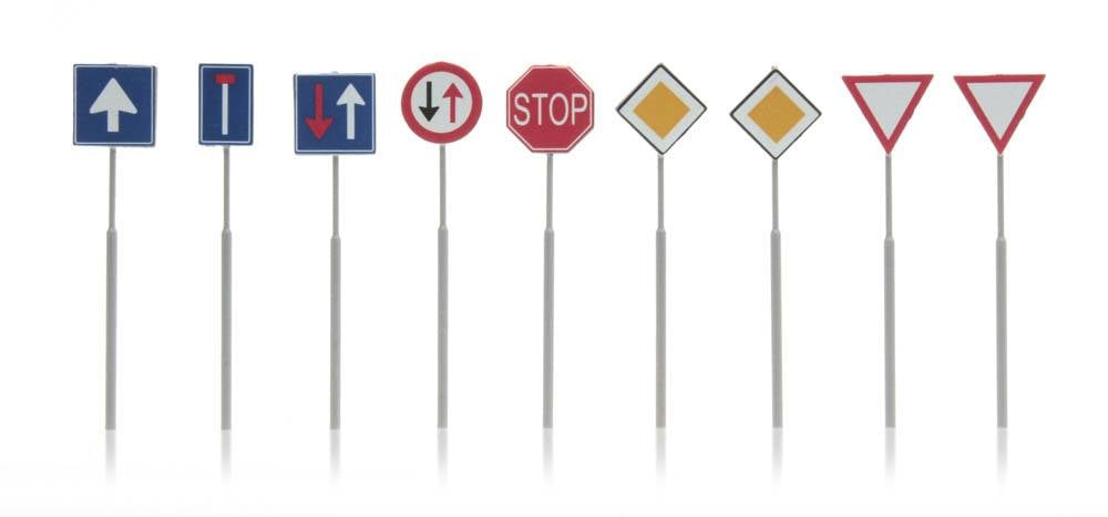 Dutch traffic signs, 9 pcs