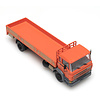 DAF tilt-cab 1987 open bed truck with canvas orange