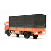 DAF tilt-cab 1987 open bed truck with canvas orange