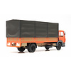 DAF tilt-cab 1987 open bed truck with canvas orange