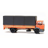 DAF tilt-cab 1987 open bed truck with canvas orange