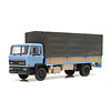 DAF tilt-cab 1982 open bed truck with canvas blue