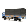 DAF tilt-cab 1982 open bed truck with canvas blue