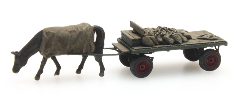 Kohlenwagen mit Pferd
