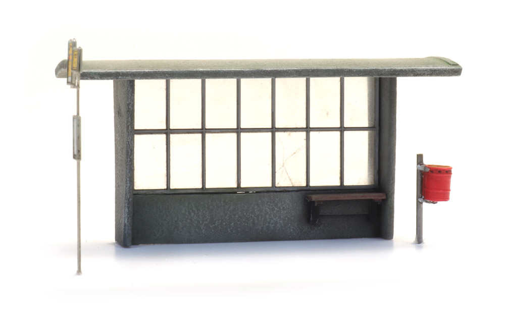 Abri beton voor bus en trein bouwpakket 1:87 kit