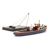 Barge and pontoon, 1:160 resin kit