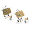 Set tekentafels met stoelen