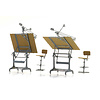 Architect's tables and chairs (2x)