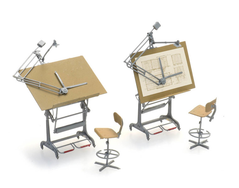 Architect's tables and chairs