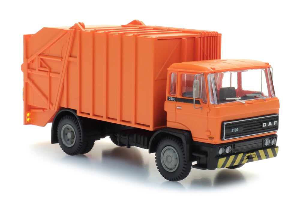 orange garbage truck