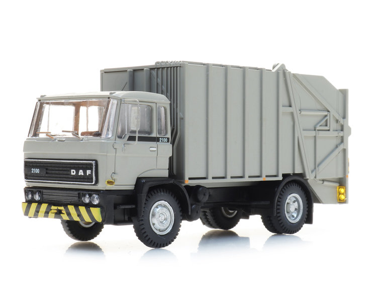 DAF tilt-cab 1987, garbage truck, grey