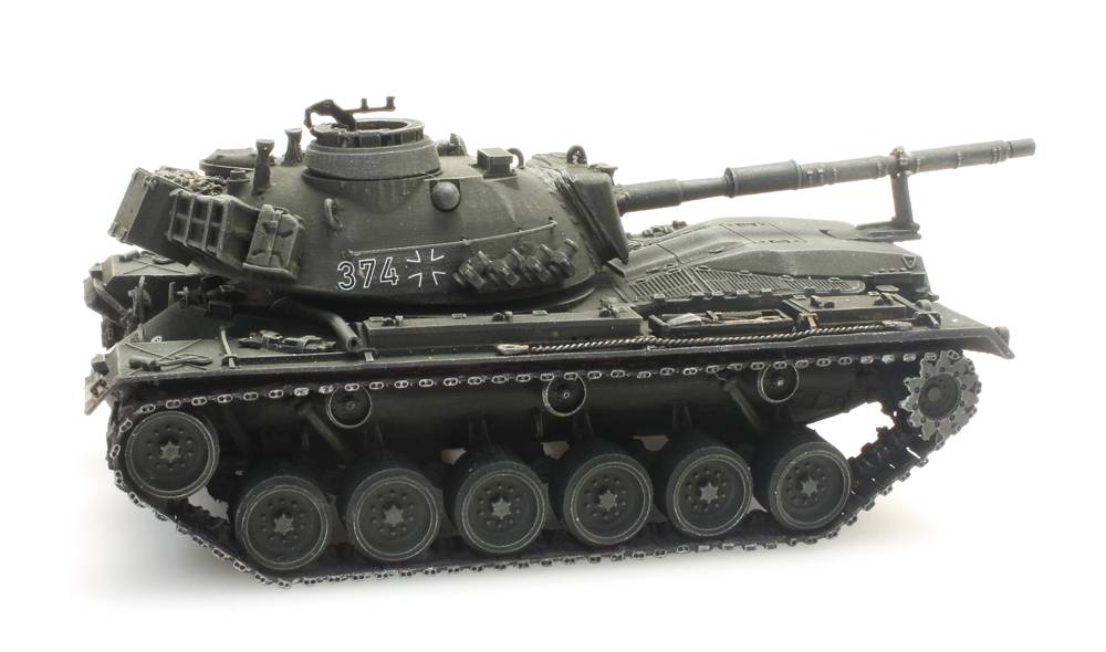 M48A2GA2 Gelboliv voor treintransport Bundeswehr