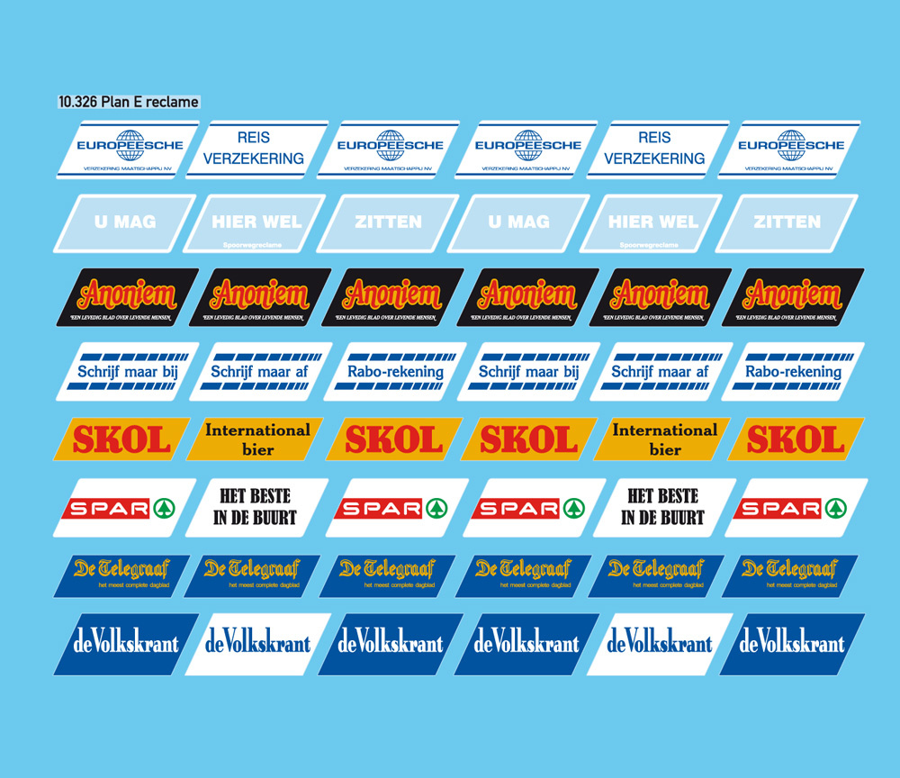 Plan E Werbedecal set 1:87 Bausatz