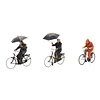 Cyclists in the rain