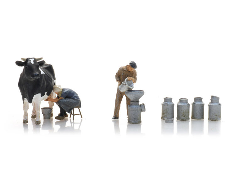 Milking farmers