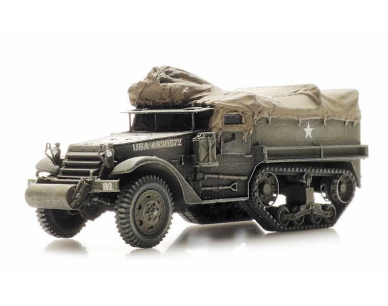 M3A1 half-track personnel carrier train load