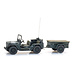 US M151 jeep + M416 trailer Forest green