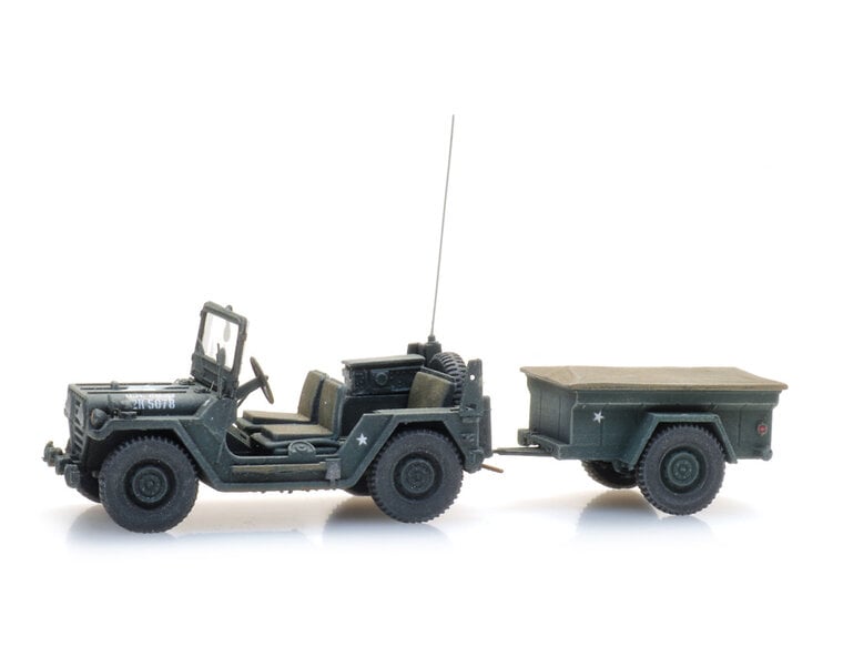 US M151 jeep + M416 trailer Forest green