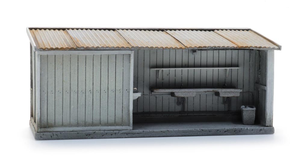 Dusche und Toilettenblock Campingplatz 1:87 Resinbausatz