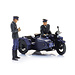 Dutch police motorcycle with sidecar + 2 figures