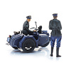 Dutch police motorcycle with sidecar + 2 figures