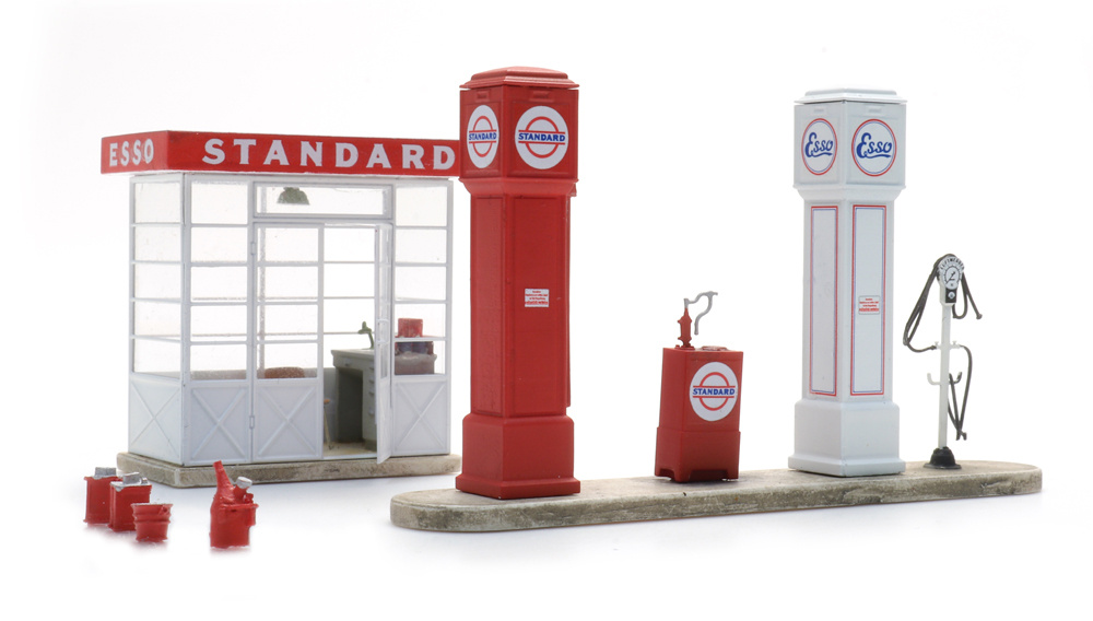 Tankstelle Esso-Standard 1:87 Resinbausatz