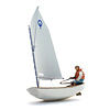 Sailing boat Optimist + figure