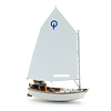 Sailing boat Optimist + figure