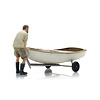 Sailing boat Optimist + trailer + figure