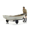 Sailing boat Optimist + trailer + figure