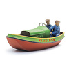 Frisian steel motor boat, waterline + 2 figures