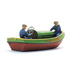 Frisian steel motor boat, waterline + 2 figures