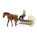 Hay rake with horse + figure