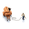 Compressor Trailer with jackhammer + 2 figures