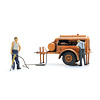 Compressor Trailer with jackhammer + 2 figures