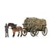 Traditionele Leiterwagen met lading + figuur