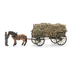 Traditionele Leiterwagen met lading + figuur