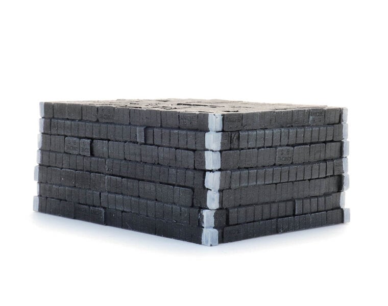 Stack of briquettes depot