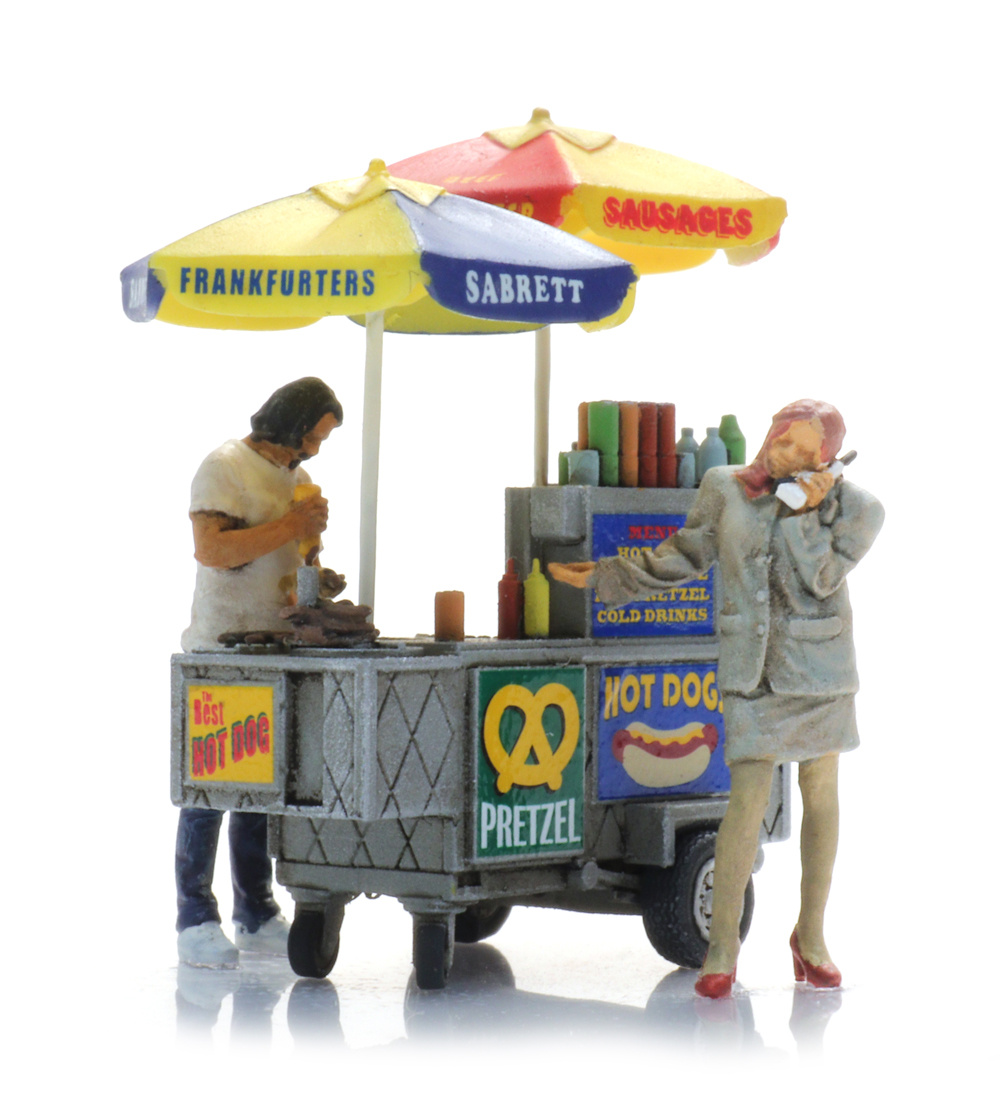 NYC hot dog cart + two figures - Artitecshop
