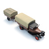 Opel Blitz 6 flatbed truck and trailer with tarpaulin