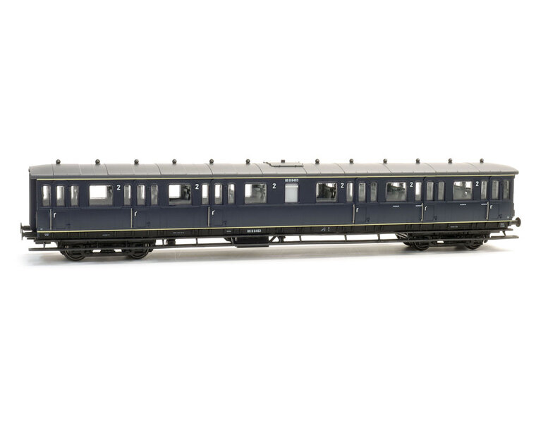 C12c B6453, blauw, grijs dak, 2e klasseborden hoog, 1954-66 (standaard)