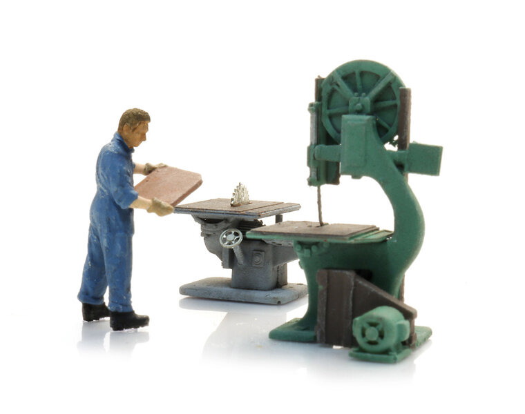 Houtbewerkingsmachines met figuren