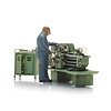 Metalworking lathe with figure
