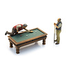 Billiard table with 2 figures