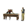Billiard table with 2 figures