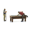 Billiard table with 2 figures