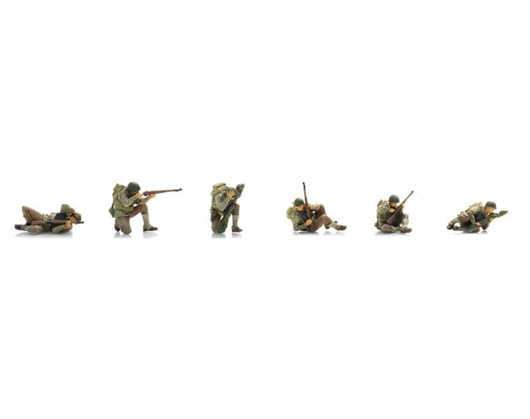 US Army D-day Infantry on beach