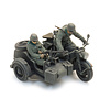 Wehrmacht Zündapp met zijspan + 2 figuren