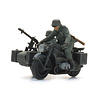 Wehrmacht Zündapp met zijspan + 2 figuren