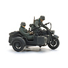 Wehrmacht Zündapp met zijspan + 2 figuren